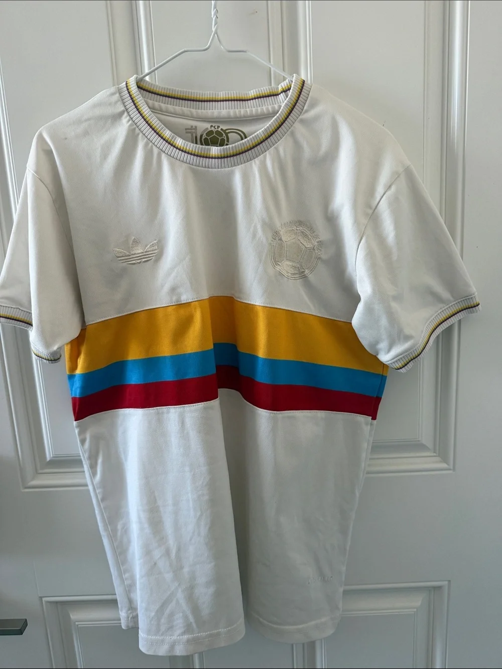 Adidas Columbia soccer team. 100 yr Anniversary shirt. Federation of Columbia - Picture 1 of 13